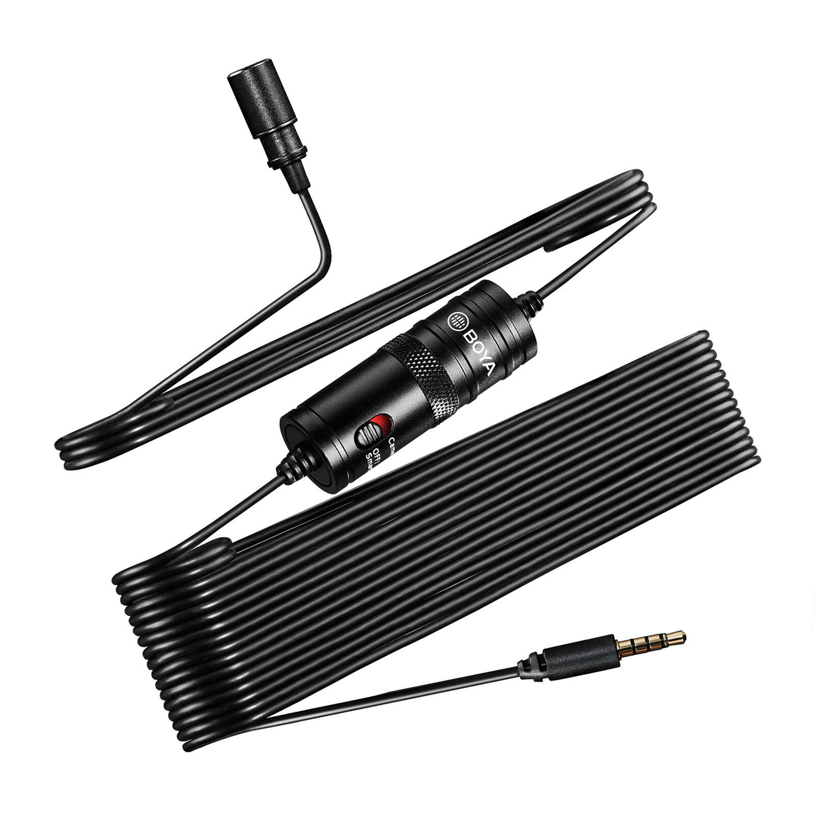BOYA BY-M1 Omnidirectional Lavalier Microphone for Ca-non Ni-kon So-ny DSLR Camcorder Audio Recorders iPhone 6 5S 5 4S 4